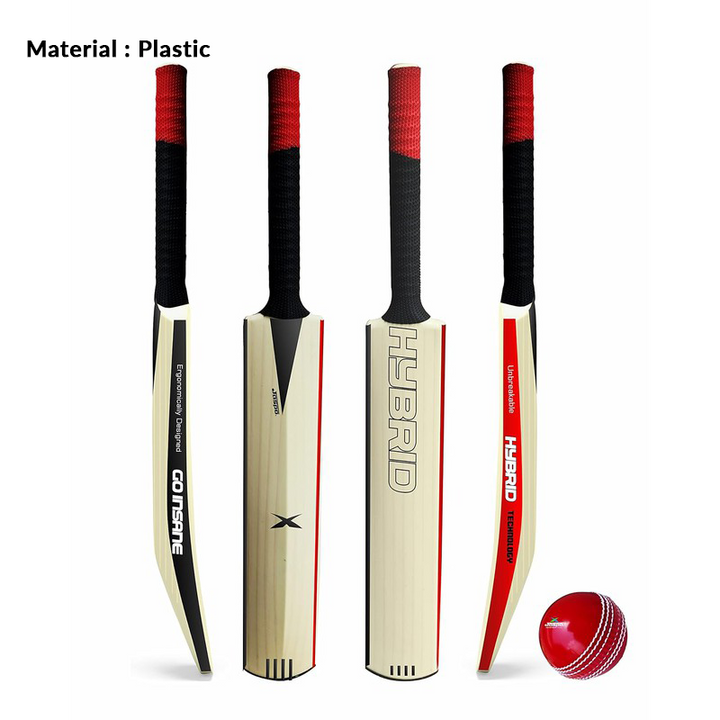 Jaspo Hybrid Composite Hard Plastic Cricket Bat (Bat with a Ball) Full Size | (PU Filled Inside) | 12+ Years