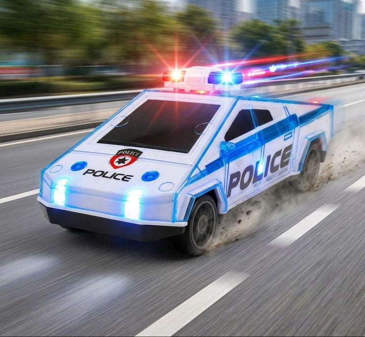 FunBlast Police Car Toy for Kids | Push & Go Police Vehicle with Light & Sound