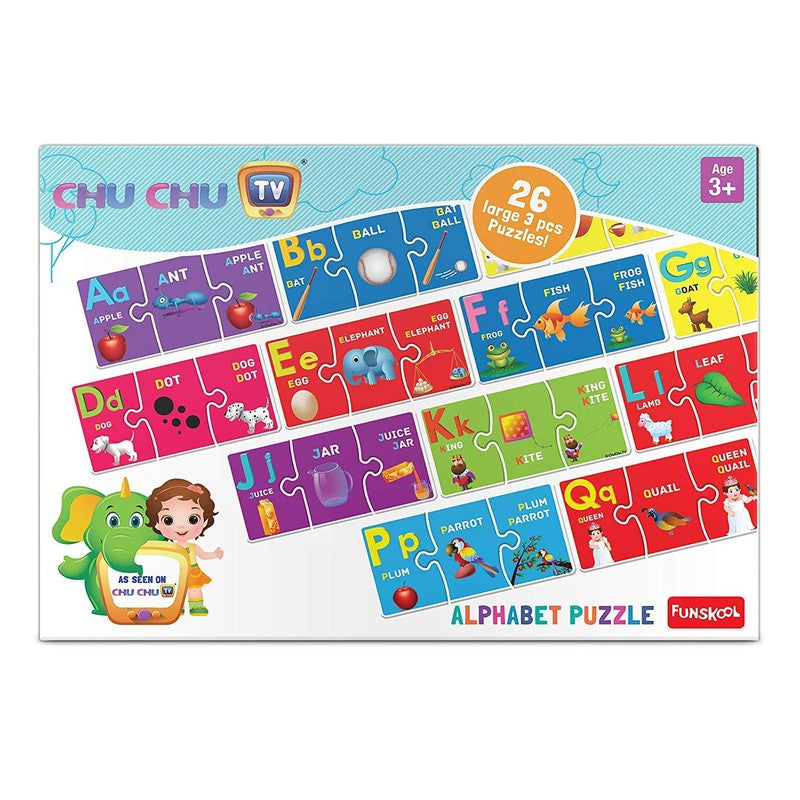 Original Funskool Play & Learn Chu Chu Alphabet 26 Pcs Puzzle