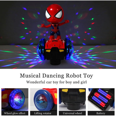 Superhero Interactive Car With Colorful Flashing Lights & Music (Red)