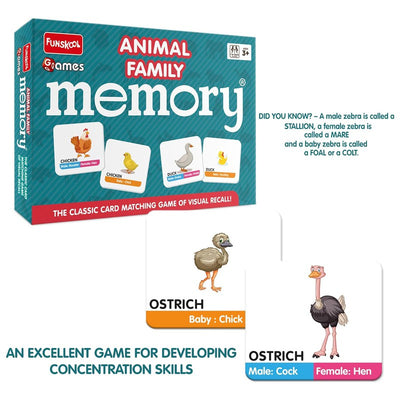 Original Funskool Animal Family Memory Matching Game