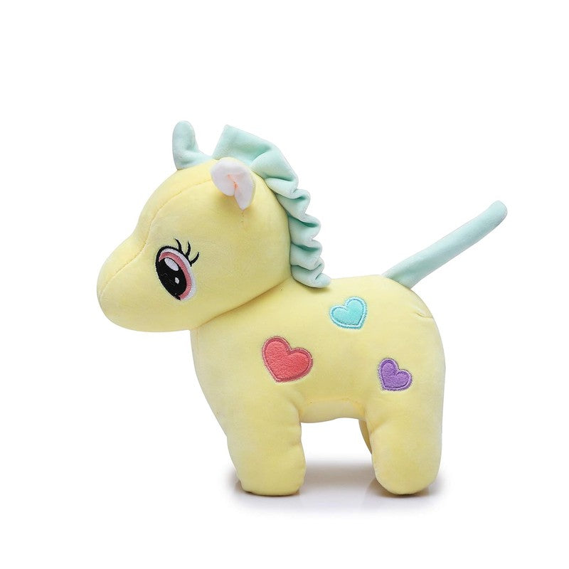 Huggable Soft Toy/Stuff Toy (Pony Unicorn Yellow, 23 cm)