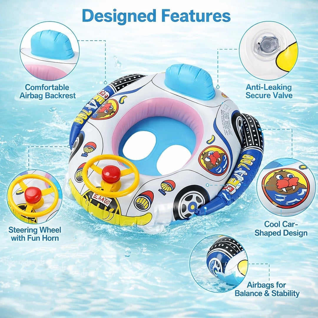 MUREN Kids Car Shape - Swimming Tube Ring | Inflatable Pool Float