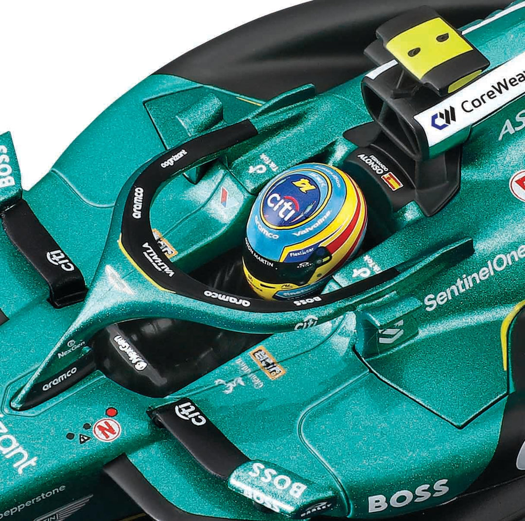 Bburago Original Aston Martin AMR25 - Fernando Alonso Licensed Diecast Car | 1:24 Scale (14 Years till Grown Ups)