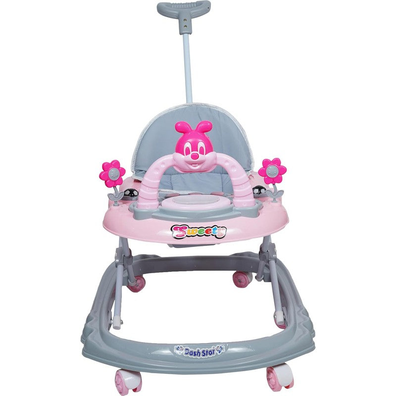 Sweety Musical Activity Walker With Parental Control Rod (9 Months to 1.5 Years) | COD Not Available | Pink