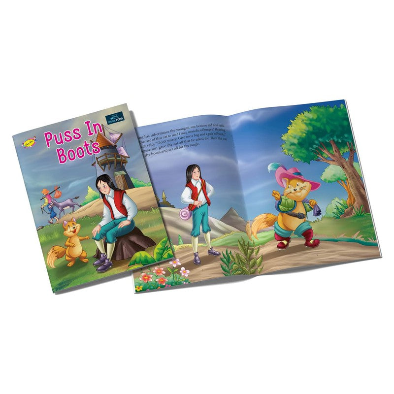 Enchanting Fairy Tales Story Book - Puss in Boots Story Book for Kids 3 to 8 Years