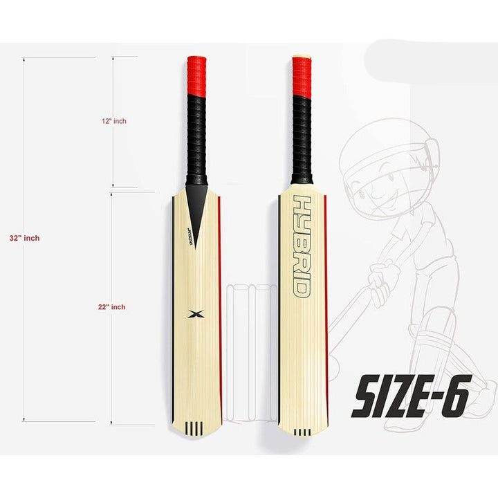 Jaspo Hybrid Composite Hard Plastic Cricket Bat (Bat with a Ball) Full Size | (PU Filled Inside) | 12+ Years