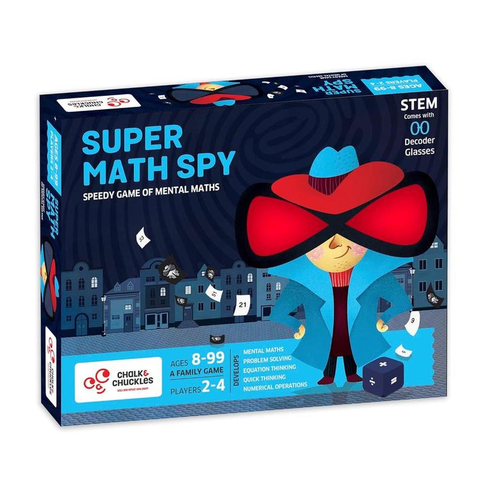 Chalk & Chuckles Super Math Spy Board Game - The Equation Mission (8-12 Years)