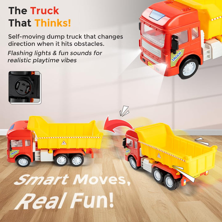 Ratna's Electronic Dumper Truck Toy | Self-Moving with Lights and Sounds