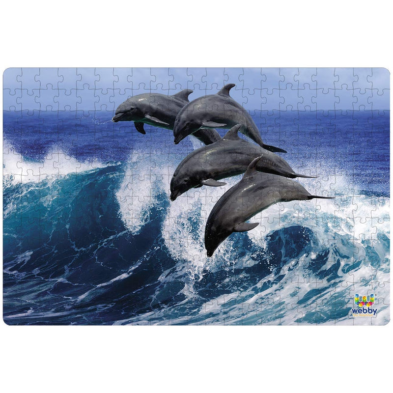 Beautiful Dolphins Wooden Jigsaw Puzzle - 252 Pieces