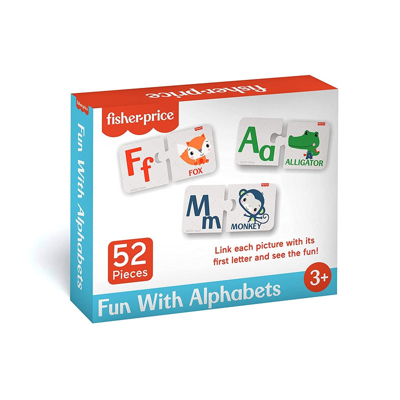 Fisher Price Fun with Alphabets Puzzles - 56 Pieces Alphabet Matching Puzzles for Kids (IC)