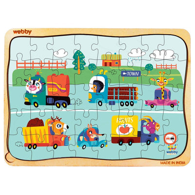 The Kiddy Highway Wooden Jigsaw Puzzle, 40pcs