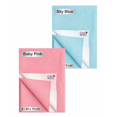 Waterproof Quick Dry Sheets for Baby | Small Size | Soft Fleece Baby Bed Protector | Pack of 2