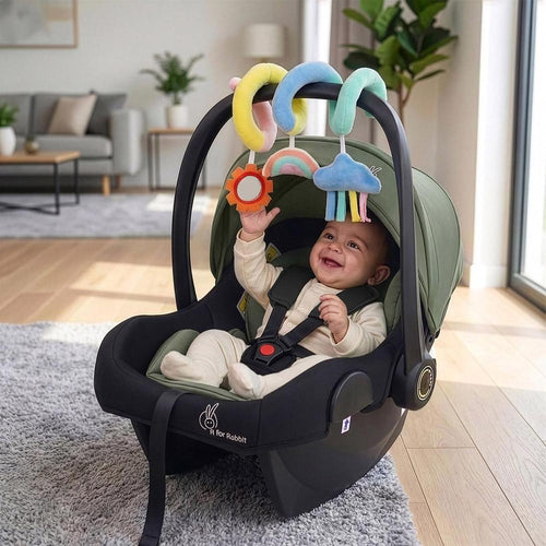 R for Rabbit 4 In 1 Multipurpose Baby Carry Cot With 3-Point Safety Harness | Picaboo NXG 4 | Green Black