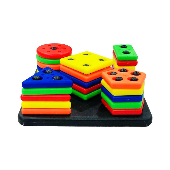 Shapes Sorter Square Column Blocks Sorting & Stacking Toys for Kids and Toddlers