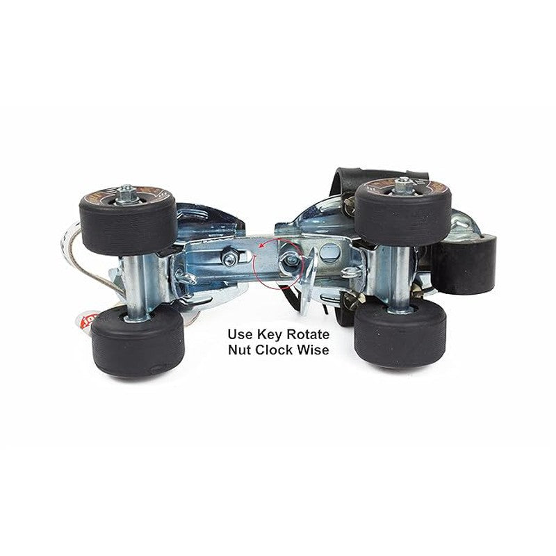 Fibrol with Brake Adjustable Quad Roller Skates | 6-15 Years (MYC)