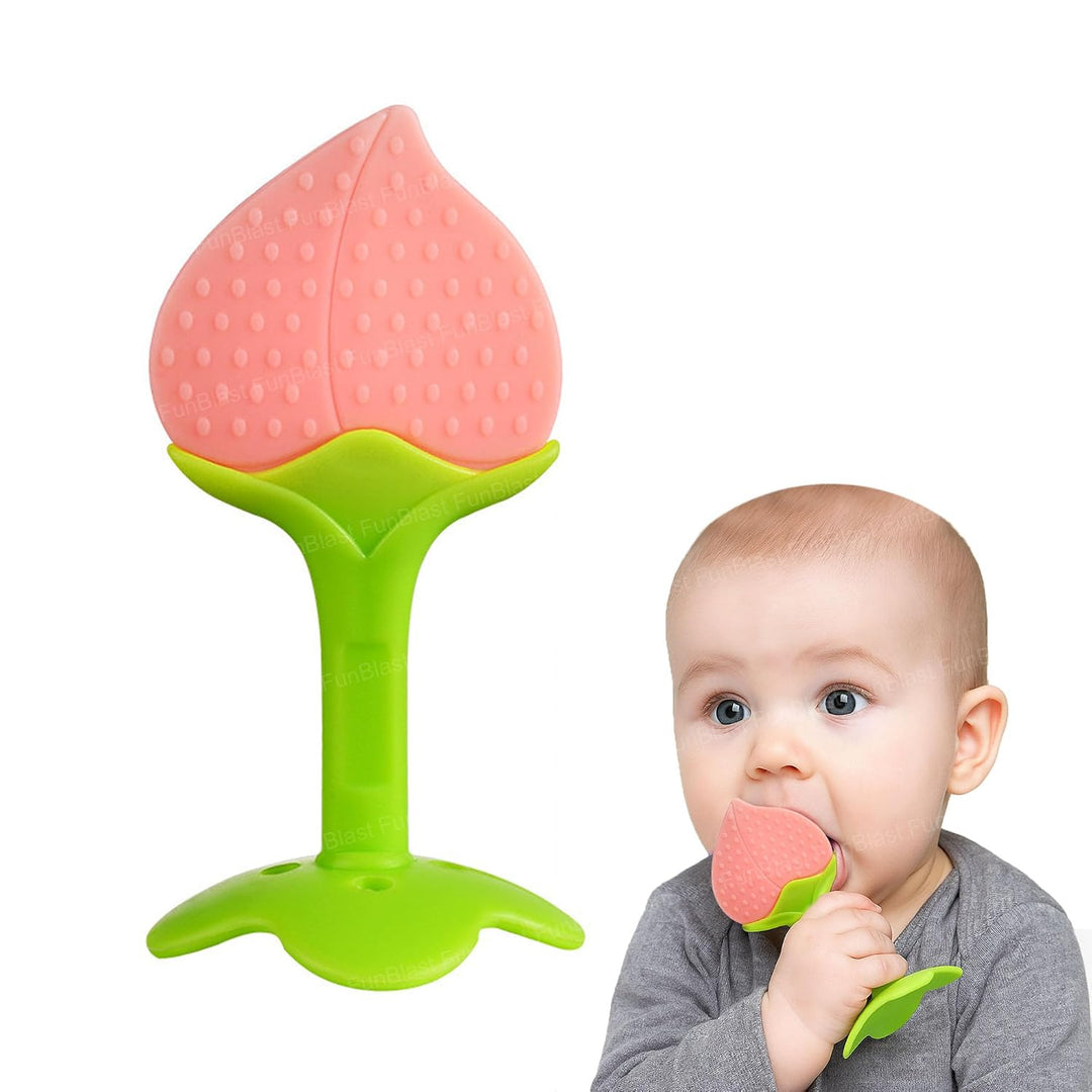 FunBlast Fruit Silicone Baby Teether | Food-Grade Soft Teething Toy for Infants & Toddlers