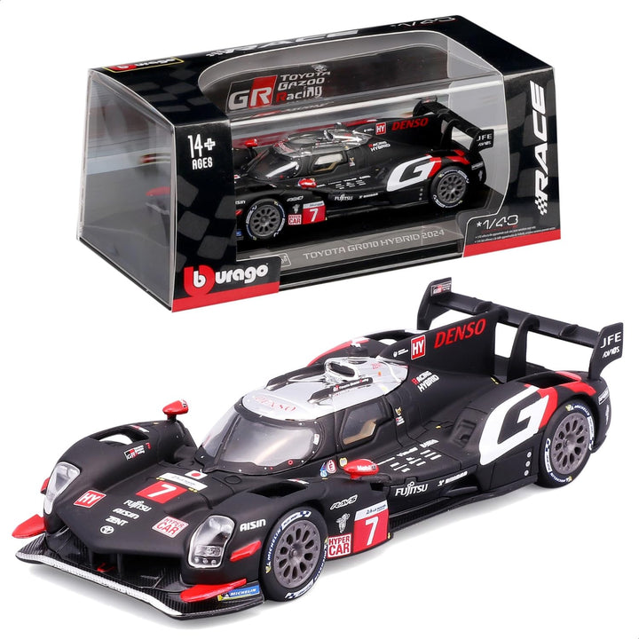 Bburago Original Toyota GR010 Hybrid 2024 Licensed Diecast Car | 1:43 Scale Model (14 Years Till Grown Ups)