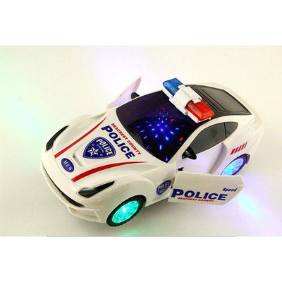 Bump and Go Police Car with Fun Flashing Light & Realistic Sounds  - Multicolor