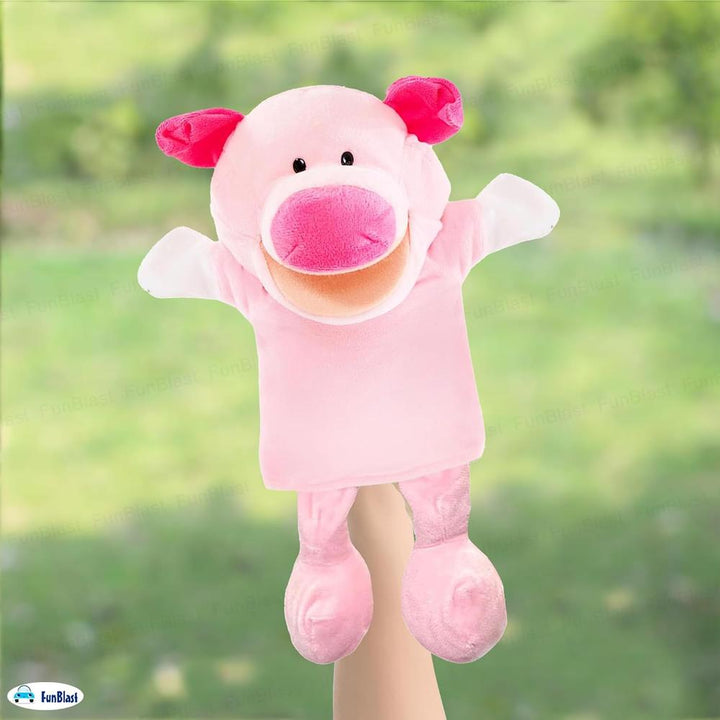 FunBlast Pig Hand Puppet for Kids | Soft Plush Animal Puppet for Storytelling, Role Play & Learning