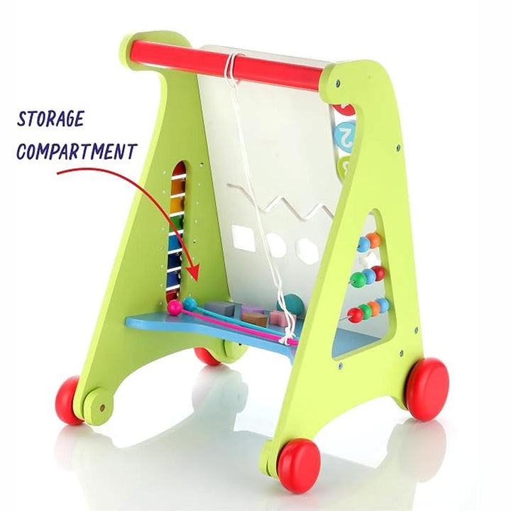 Chanak Wooden Activity Baby Walker for Kids | 6 Activity Games,  Non-Toxic & Safe