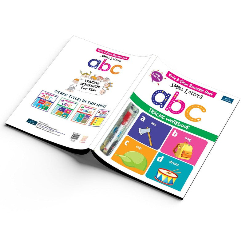 Write and Clean Reusable Book - Small Letter ABC Tracing Workbook for Kids - Fun and Educational Tracing Activities