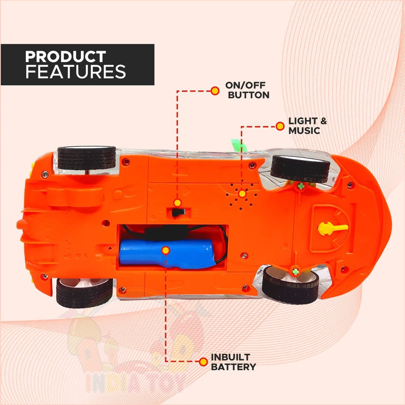 Remote Control Rechargeable Car with Sound & Light Gear Simulation Mechanical Car