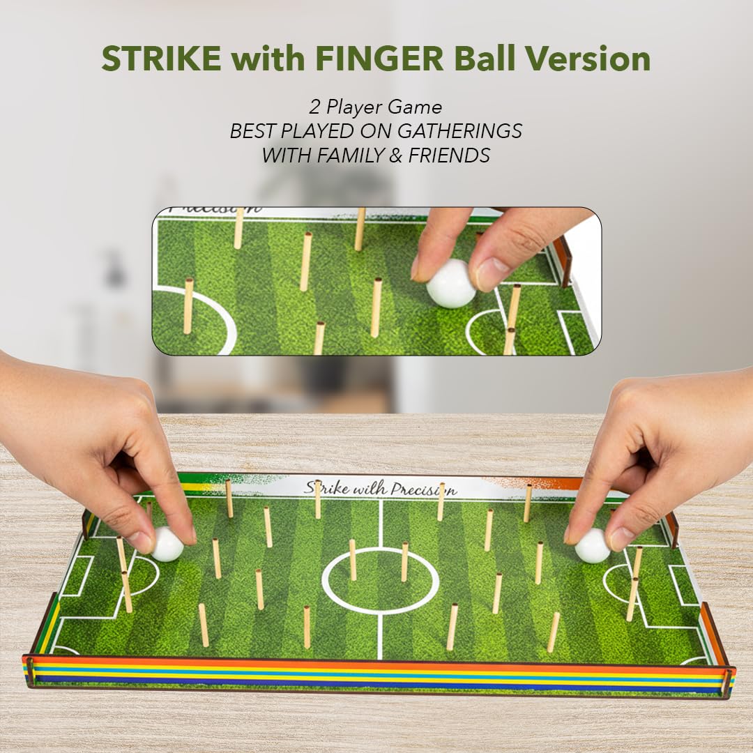 Toy Box by Ratna 4-in-1 Finger Football Table Top Game | Strike with Finger
