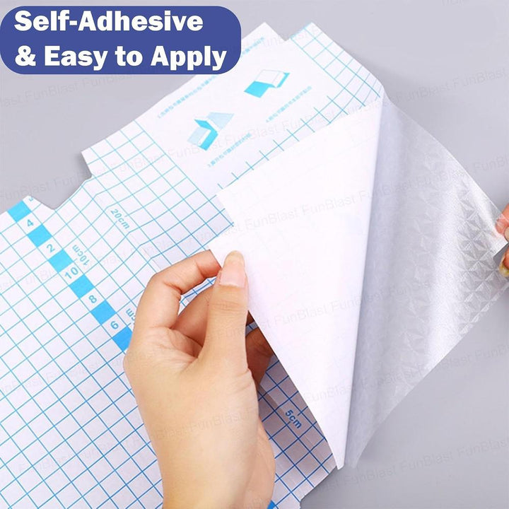 FunBlast Pack of 10 Transparent Sticker Book Cover Film | Waterproof Self-Adhesive Book Cover