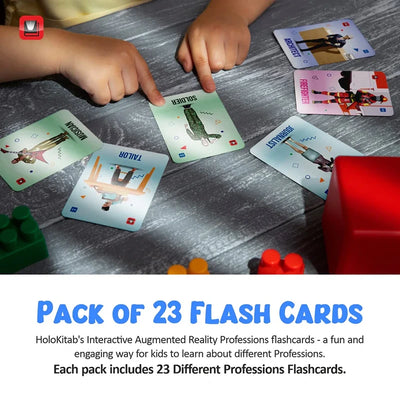 Augmented Reality Professions Flashcards Kit: 23 Laminated Cards with Real Illustrations