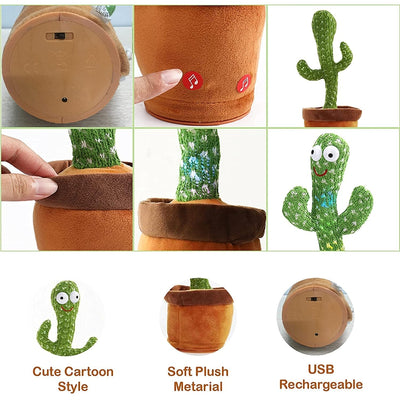 TikTok Dancing Plush Toy (Talking Cactus)