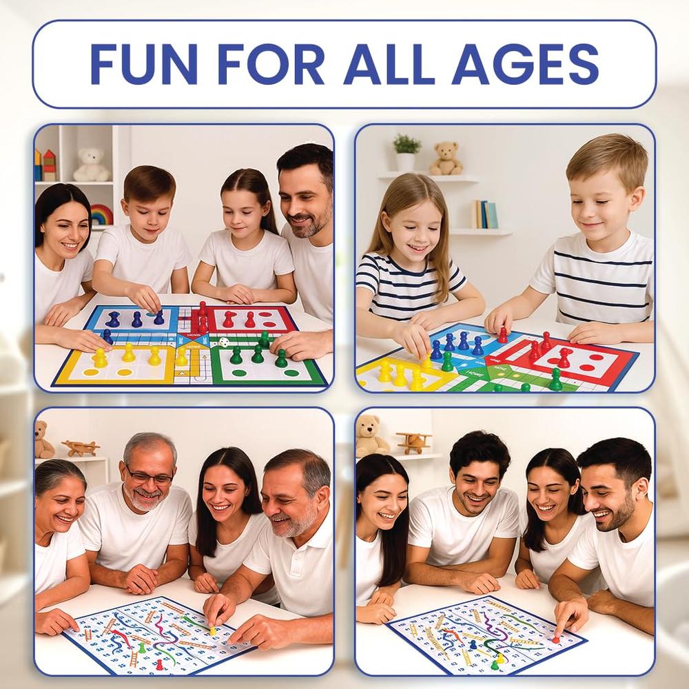Ratna's Magnetic Snakes & Ladders with Ludo | 2-in-1 Board Game