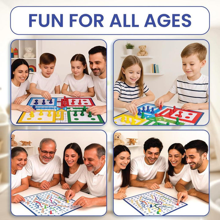 Ratna's Magnetic Snakes & Ladders with Ludo | 2-in-1 Board Game