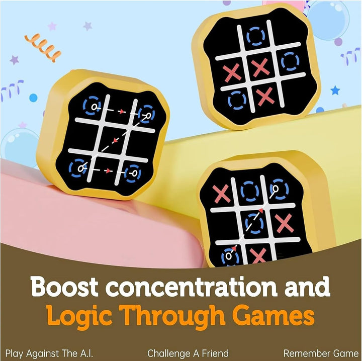 MUREN Tic Tac Toe 4-in-1 - Digital Game I Portable Handheld Puzzle Board Game