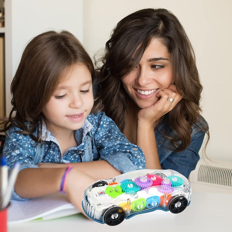 Concept Transparent Car Toy with Music, Colorful Light and Colorful Moving Gears