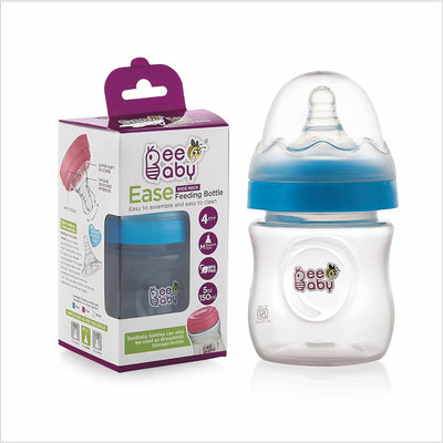 Ease Wide Neck Baby Feeding Bottle | Fast Flow Anti-Colic Silicone Nipple for Infants | 150ml