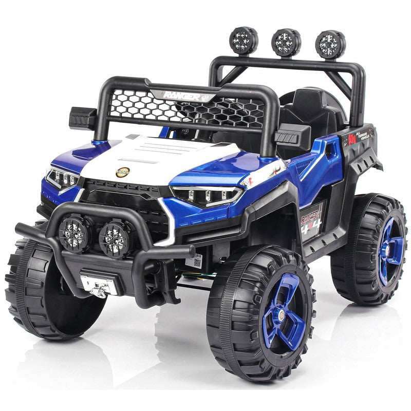 Battery Operated 4x4 SUV Ride On Car | Electric Jeep 4 x4 Electrical Car | Blue | COD Not Available