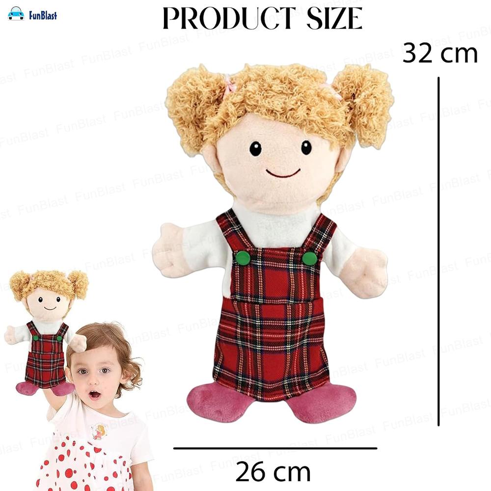 FunBlast Daughter Hand Puppet for Kids | Soft Plush Family Puppet for Storytelling & Role Play