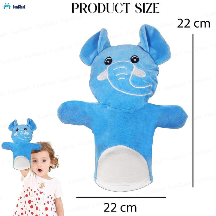 FunBlast Elephant Hand Puppet for Kids | Soft Plush Animal Puppet for Storytelling & Role Play