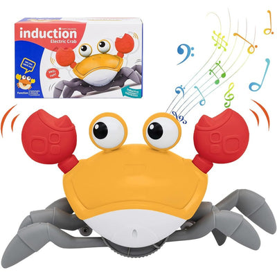 Crawling Crab Musical Toy with Automatically Avoid Obstacle (Yellow)