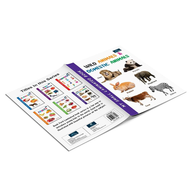 My Small Laminated Book - Wild Animals & Domestic Animals Books For Kids