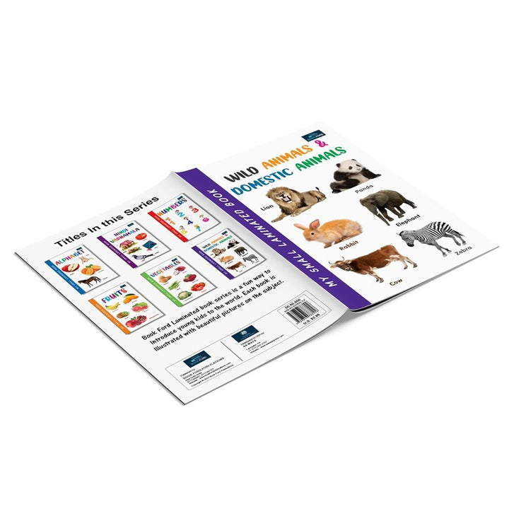 My Small Laminated Book - Wild Animals & Domestic Animals Books For Kids