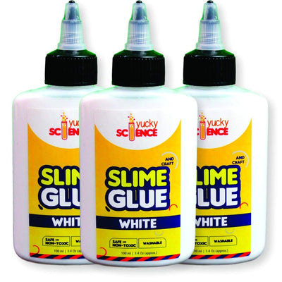 Slime and Craft White School Glue (Pack of 3 Bottles,100 ml Each)