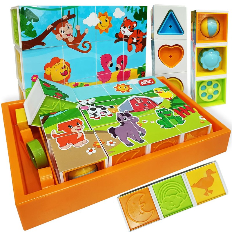 ABC Magic Cube 3D Jigsaw Animal Puzzle (12 Pcs)