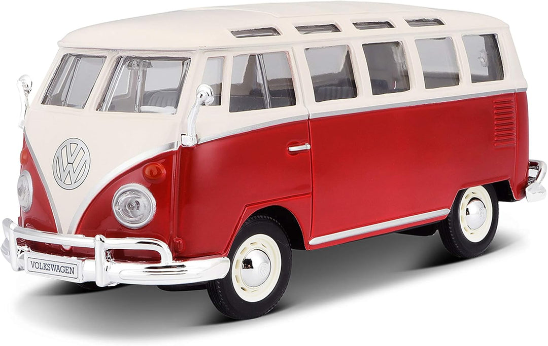 Maisto Original Volkswagen Van "Samba" Licensed Diecast Van | 1:25 Scale Model (14 Years till Grown Ups)