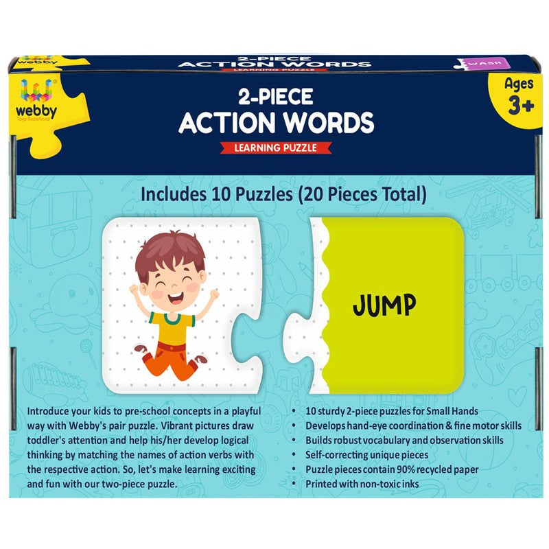 2 Pieces Learning Pack Jigsaw Puzzle - Action Word