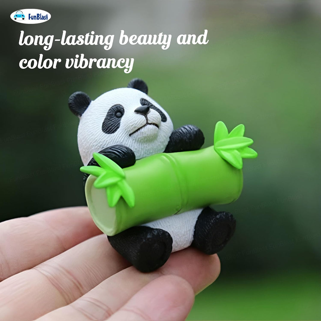 FunBlast Panda Miniature Figurine Decorative Showpiece | Decor for Home, Office & Car