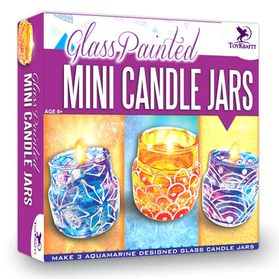 Glass Painted Mini Candle Jars