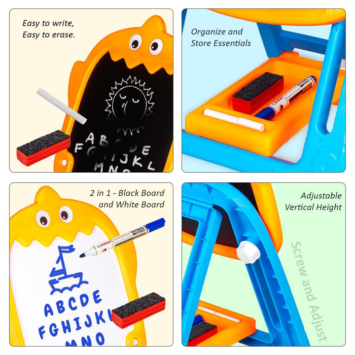 Avis by Ratna Sketch Wonder Easel | 2-in-1 Double-Sided Chalk & Marker Board