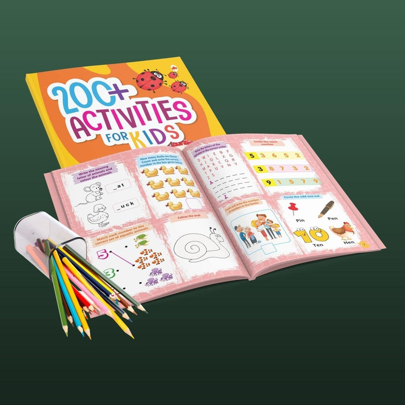 Brain Activity Book for Kids - 200+ Activities - Math, Language, and Logic